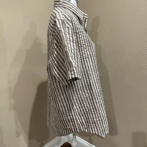 Perry Ellis mens seersucker button down shirt - Picture 2 of 7